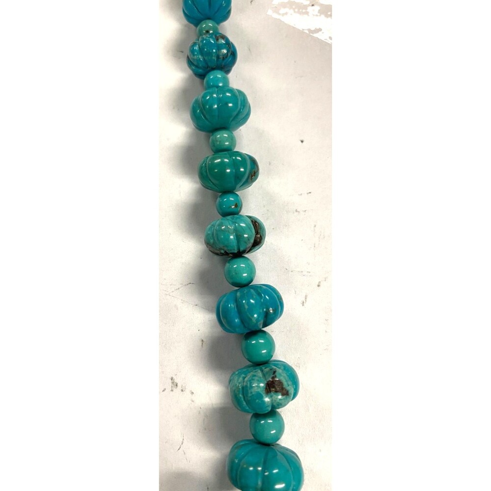 Jay King DTR Turquoise Sterling Silver Beaded Necklace Vintage READ - Picture 3 of 5